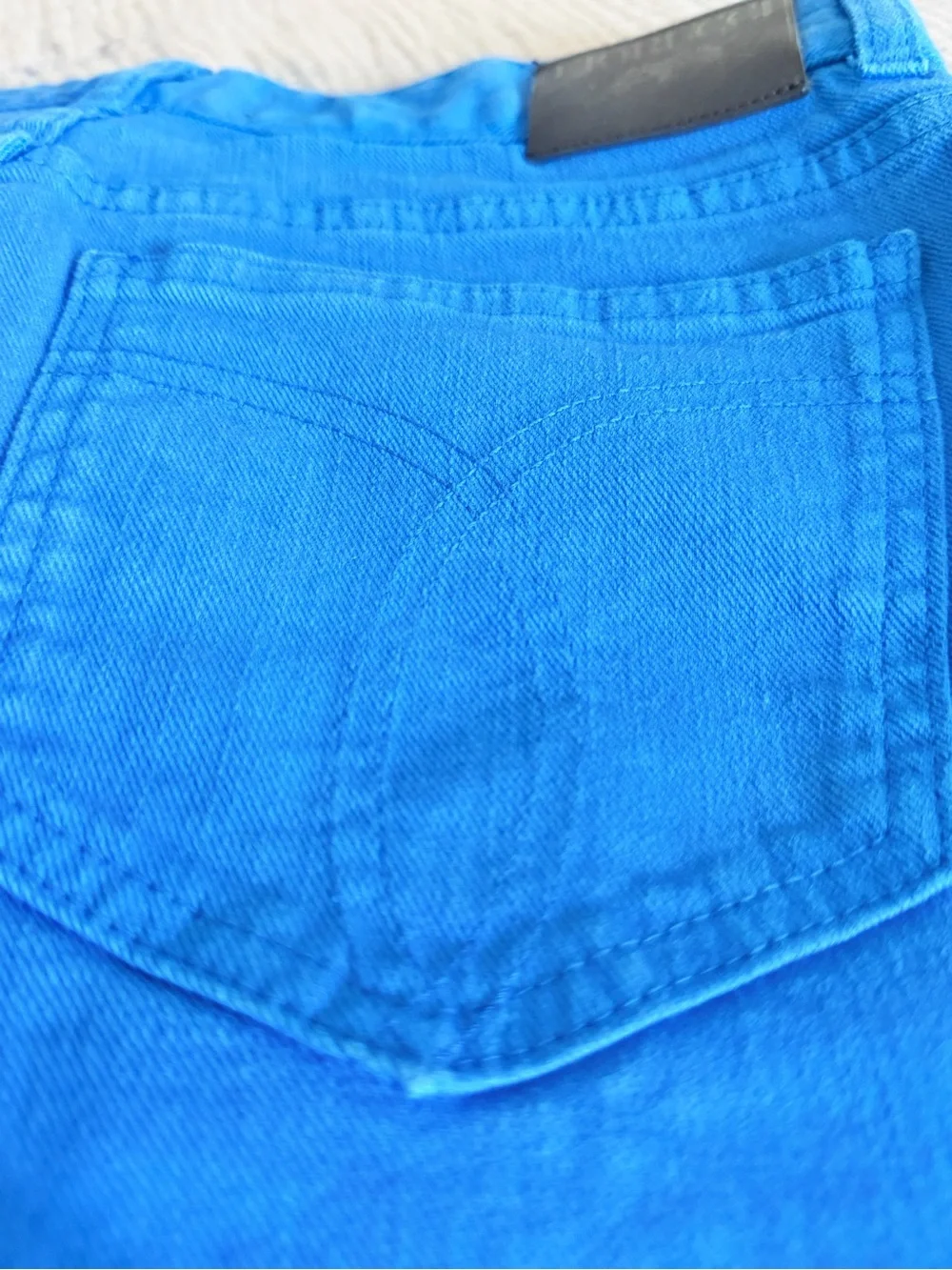 Fiorucci Tara High Rise Tapered Jeans Bright Blue Size 28
